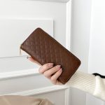 Wholesale Women'S Fashion Rhombus Indentation Long Zipper Large Capacity Coin Purse - Image 8