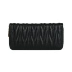 Women'S Fashion Pu Leather Embroidery Thread Solid Color Large Capacity Long Coin Purse - Image 8