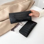 Wholesale Women Fashion Crocodile Pattern Multi-Card Slot Long Hand Coin Purse - Image 8