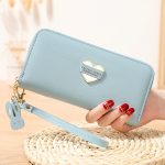 Wholesale Women Fashion Heart Long Section Multifunctional Buckle Long Coin Purse - Image 8