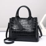Women Fashion Versatile Handbag Genuine Leather Crocodile Pattern Diana Bag - Image 5