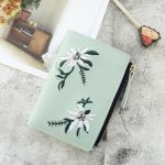 Women Fashion Embroidered Floral Ornament Buckle Vertical Check Wallet - Image 9