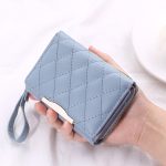Women Fashion Buckle Tri-Fold Card Holder Pu Leather Multi-Card Zipper Wallet - Image 8