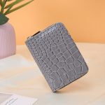 Women Fashion Shiny Crocodile Compact Wallet - Image 8