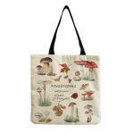 Wholesale Women'S Creative Large Capacity Portable Mushroom Print Shopping Bag - Image 8