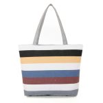 Wholesale Women Fashion Canvas Stripe Tote Bag - Image 10
