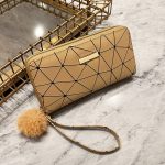 Wholesale Women Fashion Rhombus Hair Ball Long Zipper Coin Purse - Image 9