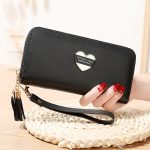 Wholesale Women Fashion Heart Long Section Multifunctional Buckle Long Coin Purse - Image 9