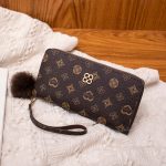 Wholesale Women Fashion Circle Heart Star Four-Leaf Clover Printing Ball Decoration Multi-Card Slot Long Coin Purse - Image 9