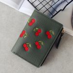 Women Fashion Cherry Embroidery Compact Wallet - Image 10