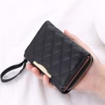 Women Fashion Buckle Tri-Fold Card Holder Pu Leather Multi-Card Zipper Wallet - Image 9
