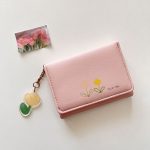 Women Fashion Tulip Simple And Fresh Short Wallet - Image 9