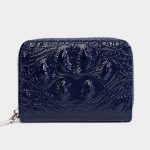 Fashion Solid Color Crocodile Zipper Wallet - Image 8