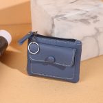 Fashion Solid Color Zipper PU Wallet - Image 9