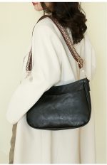 Wholesale Women Fashion Simple Solid Color Soft Leather Large Capacity Shoulder Bag - Image 2