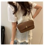 Women Fashion Casual Solid Color Baguette Shoulder Bag - Image 3