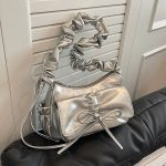 Wholesale Women Fashion Casual Solid Color Small Square Portable Soft Leather Shoulder Bag