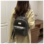 Wholesale Women Fashion Casual Solid Color Imprint Backpack - Image 4