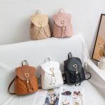 Wholesale Women Fashion Casual Solid Color Mini Backpack