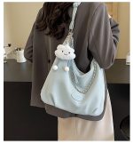 Women Fashion Simple Solid Color Large Capacity Chain Pendant Shoulder Bag - Image 4