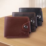 Men Fashion Casual Solid Color Multi-Card Coin Wallet