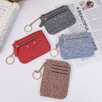 Women Fashion Solid Color Mini Card Holder Wallet