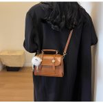 Wholesale Women Fashion Retro Solid Color Pendant Small Square Crossbody Bag - Image 4