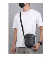 Men Fashion Simple Retro Pu Leather Business Crossbody Bag - Image 3