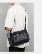 Men Fashion Casual Large Capacity Multi-Layer Oxford Business Crossbody Bag - Image 4