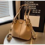 Wholesale Women Fashion Casual Solid Color Bucket Handbag
