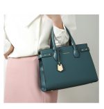 Women Fashion Simple Solid Color Large Capacity Handbag Three-Piece Bag Set - Image 4