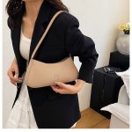 Wholesale Women Fashion Casual Simple Solid Color Shoulder Bag - Image 2