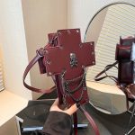 Wholesale Women Fashion Gothic Rivet Chain Cross-Shaped Shoulder Bag