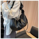 Women Fashion Casual Solid Color Large Capacity Shoulder Bag - Image 3