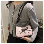 Wholesale Women Fashion Elegant Pink Bowknot Shoulder Bag - Image 4