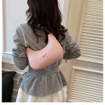 Wholesale Women Fashion Casual Solid Color Bowknot Decoration Shoulder Bag - Image 4