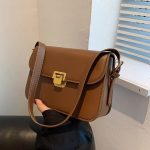 Wholesale women fashion casual Simple solid color Small Square Shoulder Bag