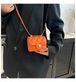 Women Fashion Casual Solid Color Chain Portable Mini Small Square Crossbody Bag - Image 4
