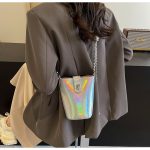 Wholesale Women Fashion Casual Simple Solid Color Bucket Crossbody Bag - Image 4