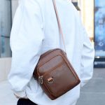 Men Casual Versatile PU Crossbody Bag
