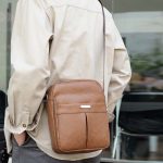 Men Fashion Casual Business PU Crossbody Bag