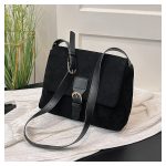 Wholesale Women Fashion Retro Solid Color Frosted Shoulder Bag
