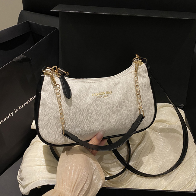 product_2-25 Wholesale Women Fashion Casual Simple Chain Shoulder Bag - Image 1
