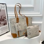 Wholesale Women Fashion Letter Printed Large Capacity Tote Bag Three-Piece Bag Set
