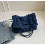 Wholesale Women Fashion Casual Large Capacity Denim Chain Shoulder Bag - Image 2