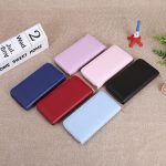 Women Fashion Solid Color Multi-Card Zipper Long Purses - Image 6