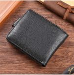 Men'S Fashion Simple Solid Color Pu Leather Coin Wallet - Image 5