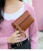 Women Fashion Simple Solid Color Coin Wallet - Image 4