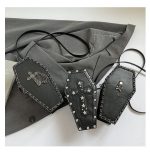 Wholesale Women Fashion Gothic Coffin Chain Rivet Cross Crossbody Bag - Image 2