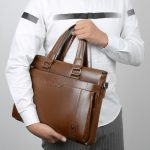 Wholesale Men'S Fashion Casual Soft Leather Portable Shoulder Handbag Briefcases Bags - Image 2